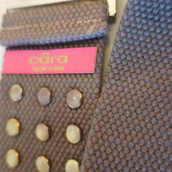 Womens Cara New York Brown Gold-Toned Studded Adjustable Belt OS * - Picture 7 of 7